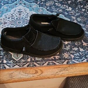 Hey Dude Black Canvas Slip-Ons